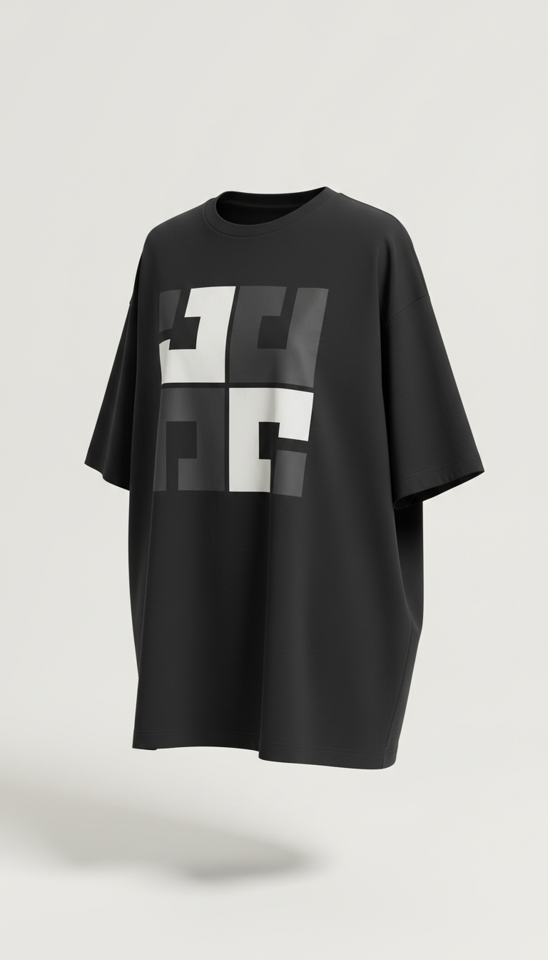 Oversized Cotton Tee Bold Quote