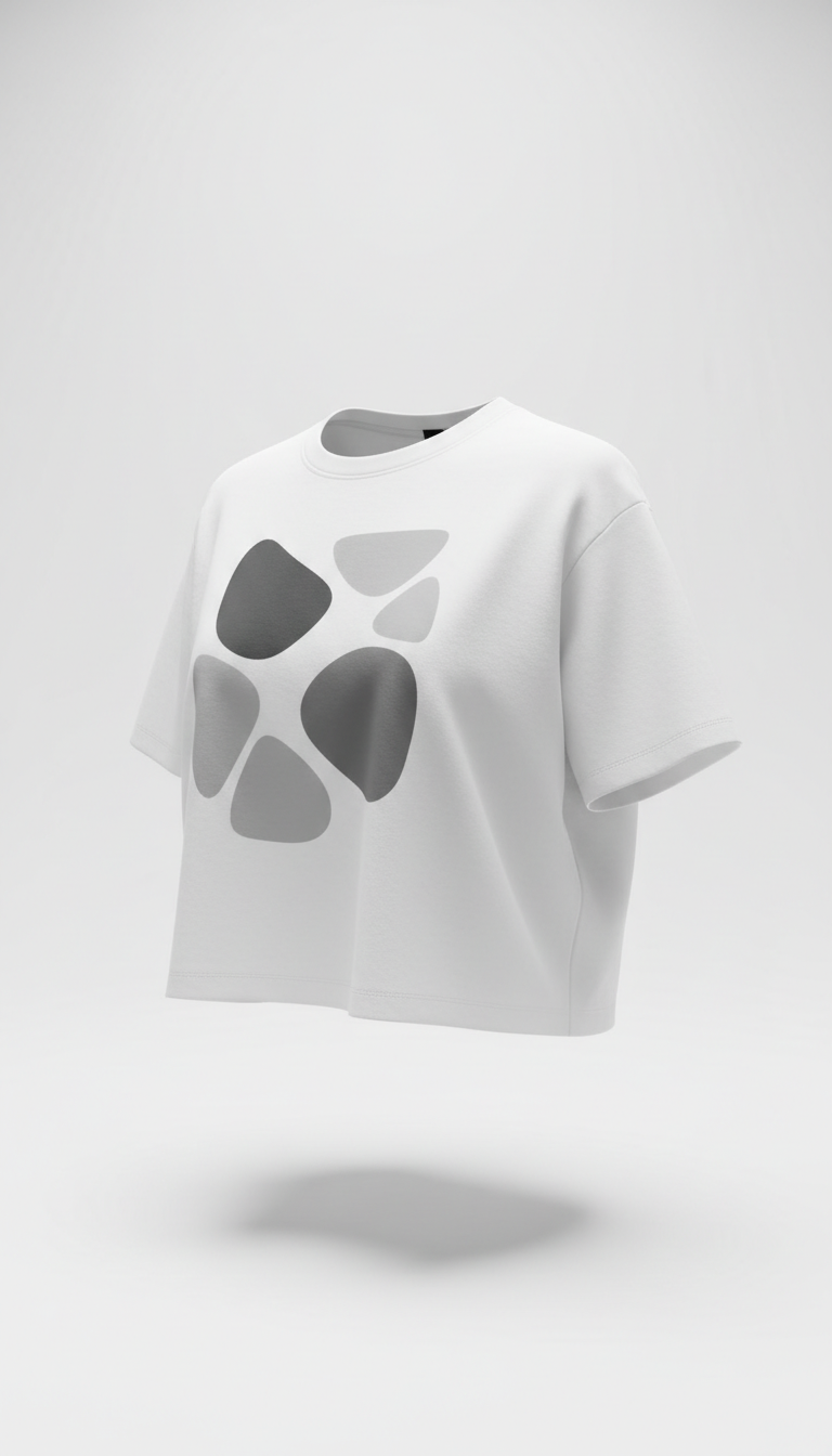 Crop Tee Minimal Illustration